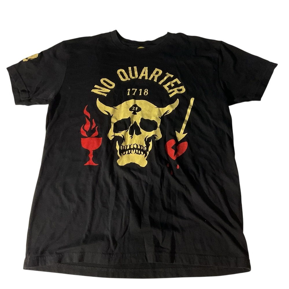 WASH WITH SOULS Skull Image Black T Shirt